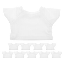 10Stk Kuscheltier T-Shirts Weiß Baumwolle Für Kleine Und Puppen