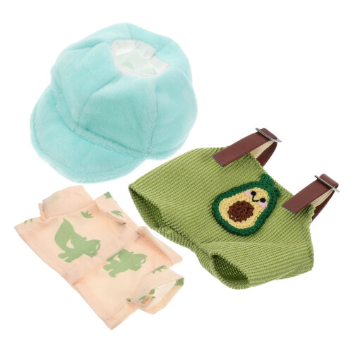 5Stk Puppen-Overall Set Plüsch Mit Hut Kleidungs-Accessoires 1