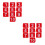 20Stk Rote Tischnummern 1-25 Doppelseitig Hochzeit Restaurant 4