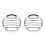 2Stk Silber Mesh Grill Abdeckung Schutz Retro 5