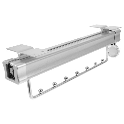2Stk Ausziehbarer Kleiderbügel Schrank Kleiderstange Silber Robust 1
