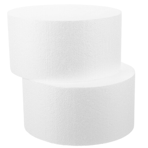 4Pcs White Foam Cake Models for Decorating Practice Durable DIY Tools