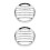 2Stk Silber Mesh Grill Abdeckung Schutz Retro 4