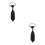 2Stk Schwarze Herren Hochzeit Perlenimitat 3
