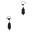 2Stk Schwarze Herren Hochzeit Perlenimitat 7