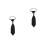 2Stk Schwarze Herren Hochzeit Perlenimitat 4