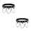 2Stk Schwarzer Chain Leg Ring Punk Schmuck Langlebigem PU Leder 5