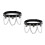 2Stk Schwarzer Chain Leg Ring Punk Schmuck Langlebigem PU Leder 8