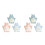 6Stk Kinder Bad Handschuh Cartoon Waschhandschuh Peeling 7
