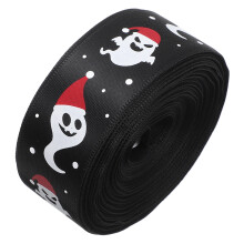 3Rolls Halloween Ghost Ribbon Multi Color Polyester for DIY Bow Making