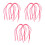 24Stk Yangqin Ersatzteile Gummischläuche Set Elastisch Pink 6