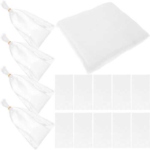 4Sets Blumendekor Wasserbindende Wickel Baumwolle Transparent 1