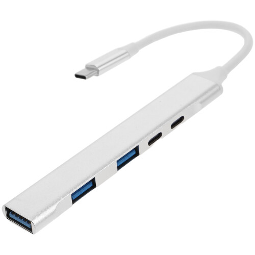4Stk USB Mehrfachanschluss Hub Aluminium Für Computer Laptop 2