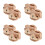 4Paare Leichte Plüsch Puppenschuhe Tierdesign Warm Wintermode 8