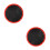 2Stk Rotes Drum Practice Pad Carbonfaser ABS Drum Zubehör Für Training 7