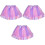 3Stk Tutu Röcke Für Kinder Weicher Polyester 3