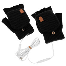 3Paare Fahrradhandschuhe Damen USB Beheizt Plüsch Handschuh