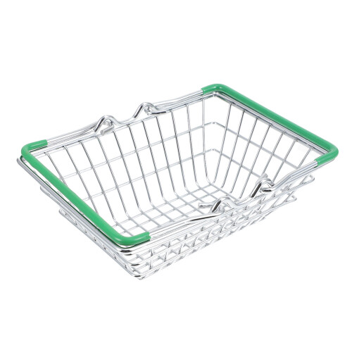 5Pièces Mini Panier Fer Vert Multi-Usage Pour Bureau Jouets