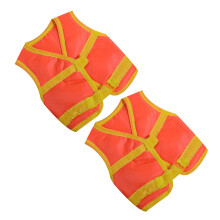 4Stk Kinderspiel Bauweste Orange Mini Puppenkostüm Stoff