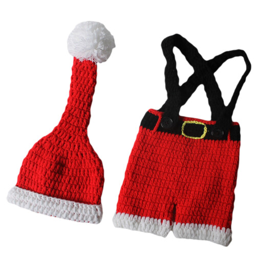 2Sets Baby Weihnachtsoutfit Strick Festliche Kleidung