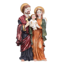 3Pièces Décor Résine Multi Famille Table Noël Statue Religieuse