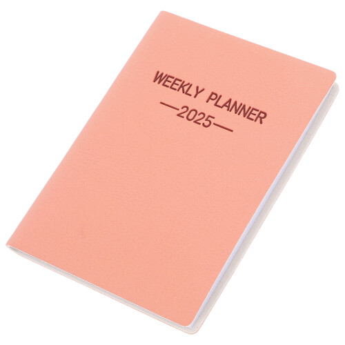4Pcs PU Planner Hardcover Pocket Weekly Monthly Note Journal