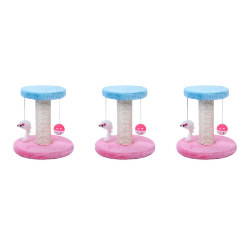 3Pcs Cat Playing Supplies Assorted Color Cat Scratch Post and Climber 2