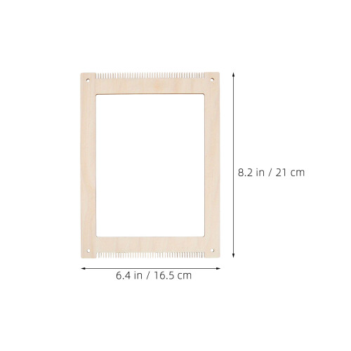 1Ensemble Métier À Tisser Beige Bois Durable Pour D'écharpes 1