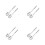 8Pcs Stainless Steel Pasta Spoon Serving Spoon Noodle Server Silver 9