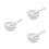 3Pcs White Durable Enamel Research Bowl with Rod for Lab Use 8
