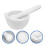 3Pcs White Durable Enamel Research Bowl with Rod for Lab Use 10