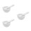 3Pcs White Durable Enamel Research Bowl with Rod for Lab Use 2