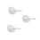 3Pcs White Durable Enamel Research Bowl with Rod for Lab Use 5