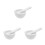 3Pcs White Durable Enamel Research Bowl with Rod for Lab Use 7