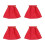 4Stk Mini Puppenumhang Rot, , Abnehmbar Mit Schnalle, Stoff 10