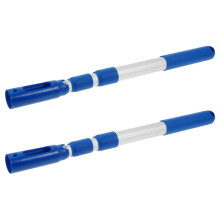 4Stk Pool Skimmer Stange Aluminium Teleskopisch Blau Für