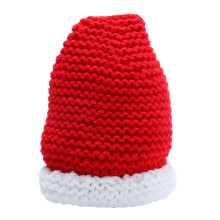 2Stk Baby Lang Zipfelmütze Rot Häkel Weihnachtskappe Kuschelwarm
