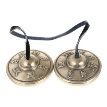 2Stk Goldene Zimbel Klingeln Aus Reinem Kupfer Für Meditation Und Yoga