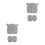 2Sets Grau Baby Strickmützen- Handschuhset Wärmend 9