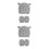 2Sets Grau Baby Strickmützen- Handschuhset Wärmend 4