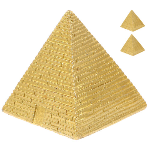 9Stk Mini Ägyptische Pyramiden Resin Figuren Gold