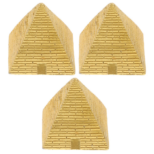 9Stk Mini Ägyptische Pyramiden Resin Figuren Gold 1