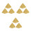 9Stk Mini Ägyptische Pyramiden Resin Figuren Gold 3