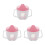 3Stk Trainingsbecher Für Kleinkinder Langlebigem PP Pink 10