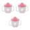 3Stk Trainingsbecher Für Kleinkinder Langlebigem PP Pink 8