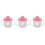 3Stk Trainingsbecher Für Kleinkinder Langlebigem PP Pink 4