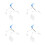 4Sets Kunststoff Action Figur Display Blau Mit - 6