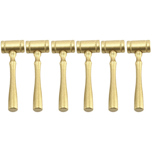 6Stk Goldenes Mini- -Hammer Set Für Und Party 2
