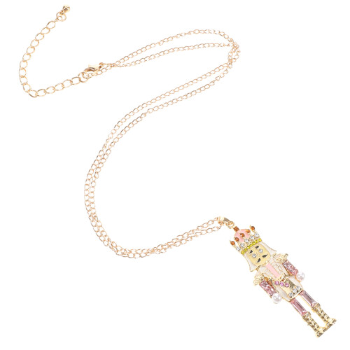 4Pièces Soldat Casse-Noisette Rose Émail Élégants