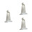 3Pièces Cape À Argentée Halloween Unisexe Costume Original 8